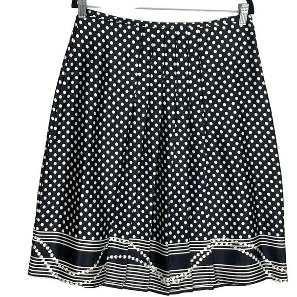 NWOT SIGNATURE BY ROBBIE BEE Skirt 10P Polkadot Stripe A...